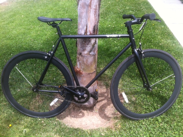 all black bicycle