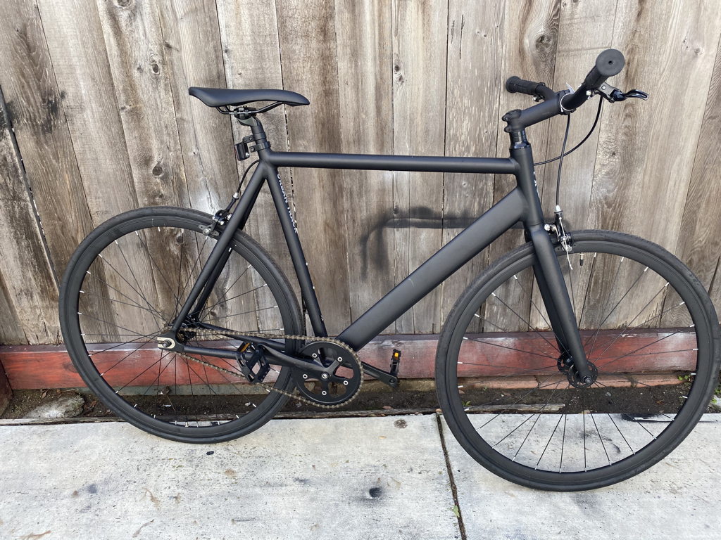 black fixie bike